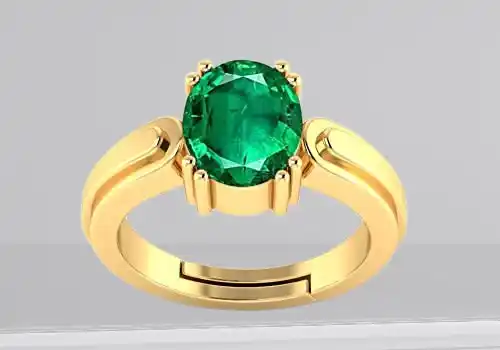 Certified Natural Emerald Panna Panchdhatu Adjustable Rashi Ratan Gold Plating Ring for Astrological Purpose Men & Women(Lab Approved).png